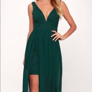 Lulus Forest Green “Maxi” Dress